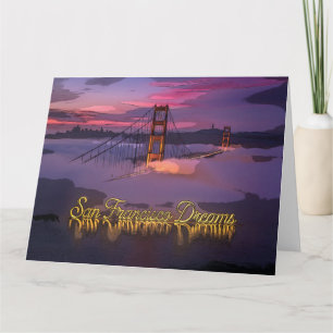 "San Francisco Dromen" Golden Gate Bridge Zonsonde Kaart