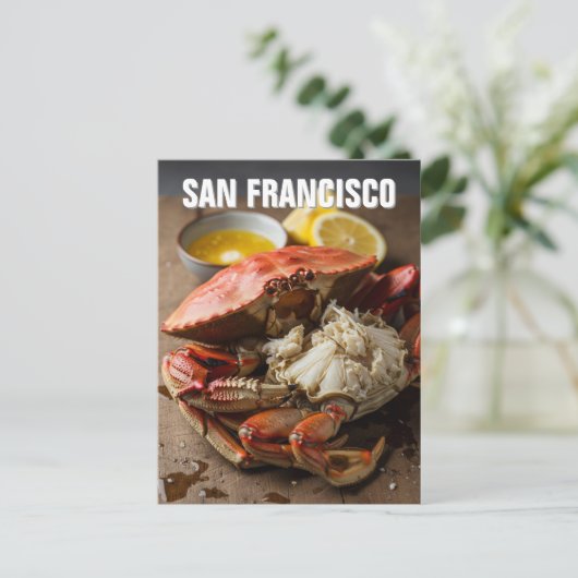 San Francisco Dungeness Crab Briefkaart (Staand voorkant)