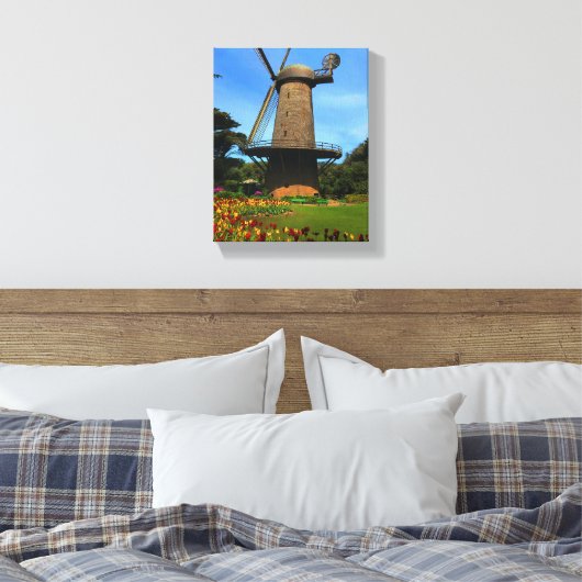 San Francisco Dutch Windmill #4 Canvas Afdruk (Insitu (Slaapkamer))