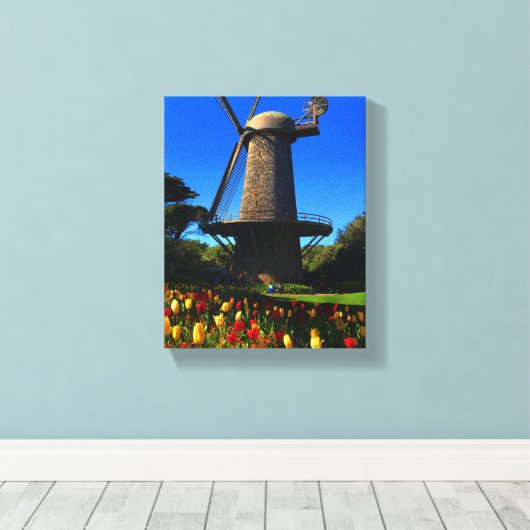 San Francisco Dutch Windmill #5 Canvas Print (Insitu (Houten vloer))