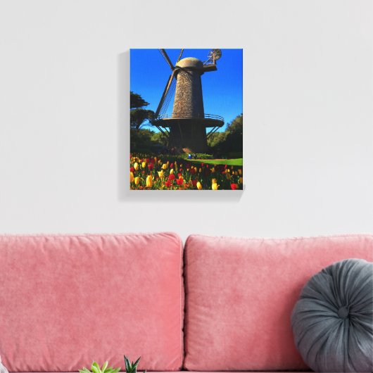 San Francisco Dutch Windmill #5 Canvas Print (Insitu (Woonkamer))