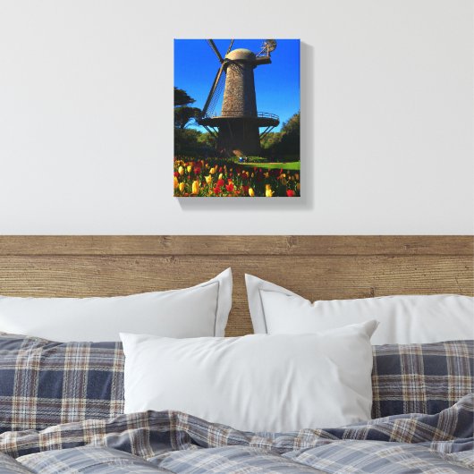 San Francisco Dutch Windmill #5 Canvas Print (Insitu (Slaapkamer))