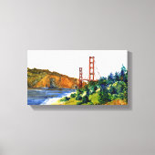 San Francisco en de prachtige Golden Gate Bridge Canvas Afdruk (Voorkant)