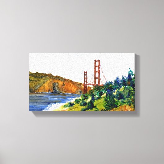 San Francisco en de prachtige Golden Gate Bridge Canvas Afdruk (Voorkant)