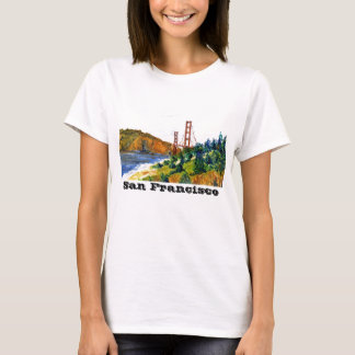 San Francisco en de prachtige Golden Gate Bridge T-shirt