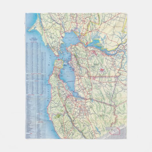 San Francisco en omgeving Fleece Deken (Voorkant)