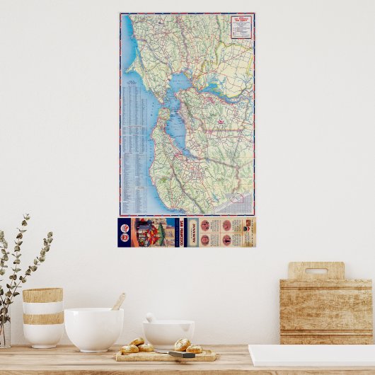 San Francisco en omgeving Poster (Keuken)