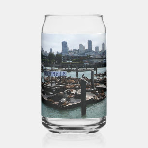 San Francisco en Pier 39 Blikvorm Glas