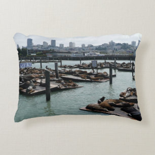 San Francisco en Pier 39 Zee Lions City Skyline Accent Kussen