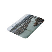 San Francisco en Pier 39 Zee Lions City Skyline Badmat (Gekanteld)