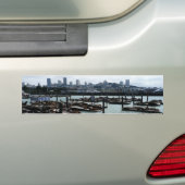 San Francisco en Pier 39 Zee Lions City Skyline Bumpersticker (Op auto)