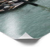 San Francisco en Pier 39 Zee Lions City Skyline Foto Afdruk (Hoek)