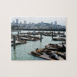 San Francisco en Pier 39 Zee Lions City Skyline Legpuzzel
