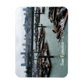 San Francisco en Pier 39 Zee Lions City Skyline Magneet (Verticaal)
