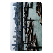 San Francisco en Pier 39 Zee Lions City Skyline Magneet (Verticaal)