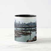 San Francisco en Pier 39 Zee Lions City Skyline Mok (Midden)