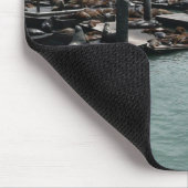 San Francisco en Pier 39 Zee Lions City Skyline Muismat (Hoek)