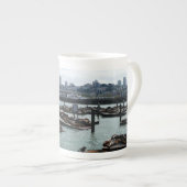 San Francisco en Pier 39 Zee Lions City Skyline Porselein Kop (Voorkant rechts)