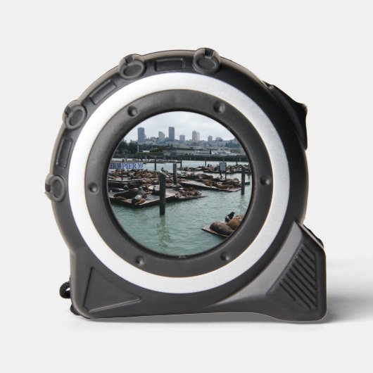 San Francisco en Pier 39 Zee Lions City Skyline Rolmaat (Voorkant)