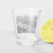 San Francisco en Pier 39 Zee Lions City Skyline Shot Glas (Achterkant)