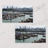 San Francisco en Pier 39 Zee Lions City Skyline Visitekaartje (Voorkant / Achterkant)