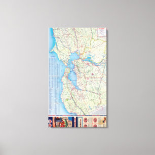San Francisco en Vicinity 2 Canvas Afdruk