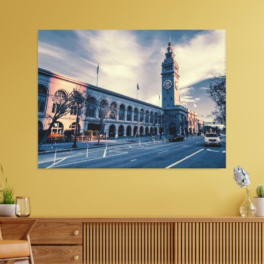 San Francisco Ferry Building Canvas Afdruk (Insitu (Woonkamer))