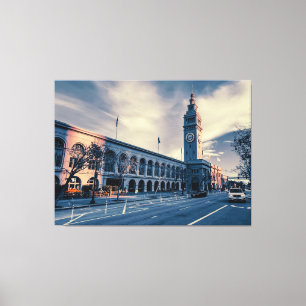 San Francisco Ferry Building Canvas Afdruk