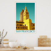 San Francisco Ferry Building - Pop Art Poster (Keuken)