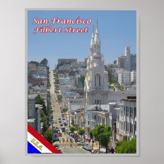 San Francisco - Filbert Street - Verenigde Staten Poster (Voorkant)