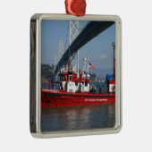 San Francisco Fire Boat Metalen Ornament (Rechts)