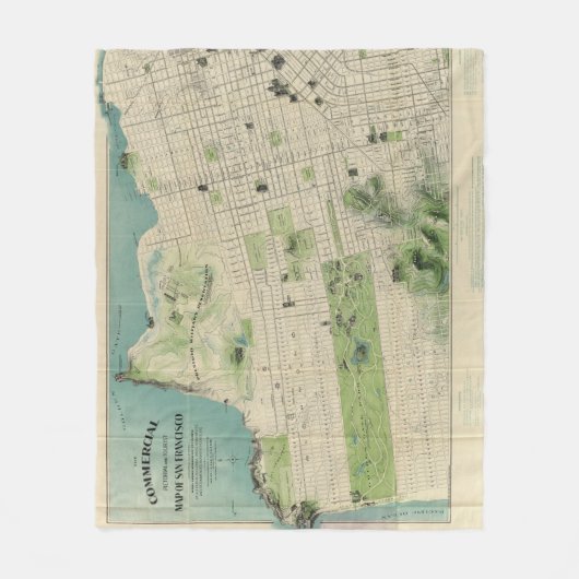 San Francisco Fleece Deken (Voorkant)