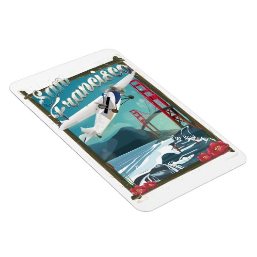 San Francisco Flight travel poster Magneet (Rechterzijde)