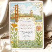 San Francisco Floral Wedding Kaart