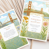 San Francisco Floral Wedding Kaart