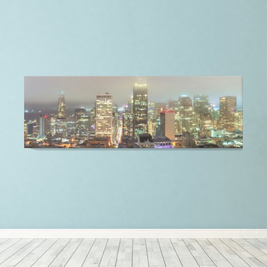 San Francisco Fog Canvas Afdruk (Insitu (Houten vloer))