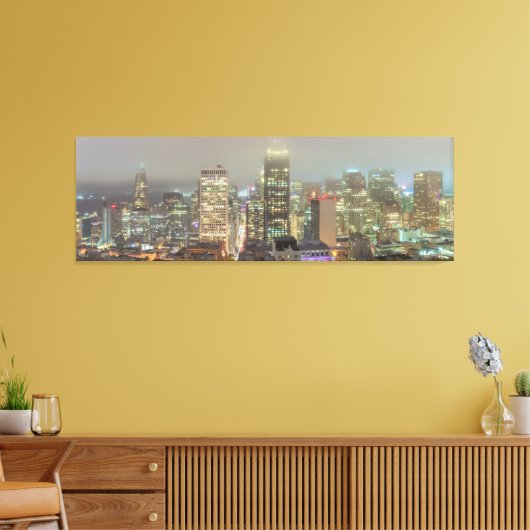 San Francisco Fog Canvas Afdruk (Insitu (Woonkamer))