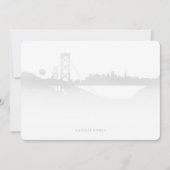 San Francisco Fog Modern Persoonlijke Stationery Notitiekaartje (Voorkant)