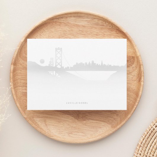 San Francisco Fog Modern Persoonlijke Stationery Notitiekaartje