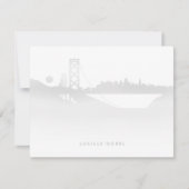 San Francisco Fog Modern Persoonlijke Stationery Notitiekaartje (Voorkant)