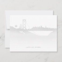 San Francisco Fog Modern Persoonlijke Stationery Notitiekaartje