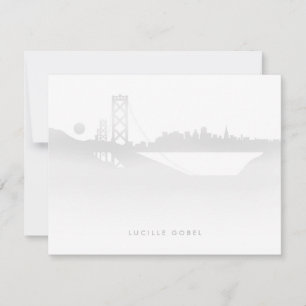 San Francisco Fog Modern Persoonlijke Stationery Notitiekaartje