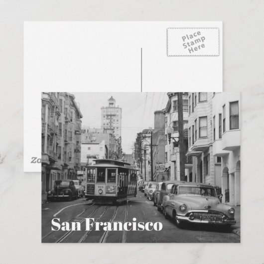 San Francisco  foto zwart-wit Briefkaart (Voorkant / Achterkant)