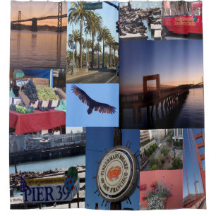 San Francisco fotocollage Douchegordijn