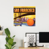 san francisco fruit poster (Thuiskantoor)