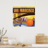 san francisco fruit poster (Keuken)