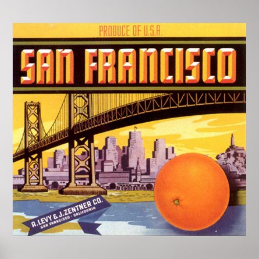 san francisco fruit poster (Voorkant)