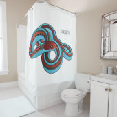 San Francisco garter slang cartoon illustratie Douchegordijn (In situ)