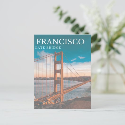 San Francisco Gate Bridge Briefkaart (Staand voorkant)