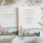 San Francisco Gate Destination Wedding Invitation Kaart<br><div class="desc">Plaats de toon voor je San Francisco bruiloft met deze verbluffende uitnodigingskaarten. De voorkant van de kaart is voorzien van een prachtige illustratie van de iconische Golden Gate Bridge, die de schoonheid en romance van de stad weergeeft. De typografie is verfijnd en modern, met een prachtige manuscriptdoopvont die een aanraking...</div>